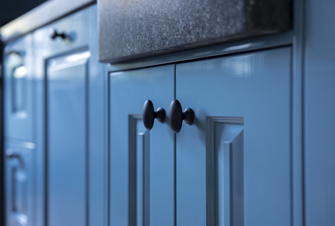 Blauwe keuken op maat