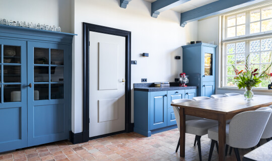 Blauwe keuken op maat
