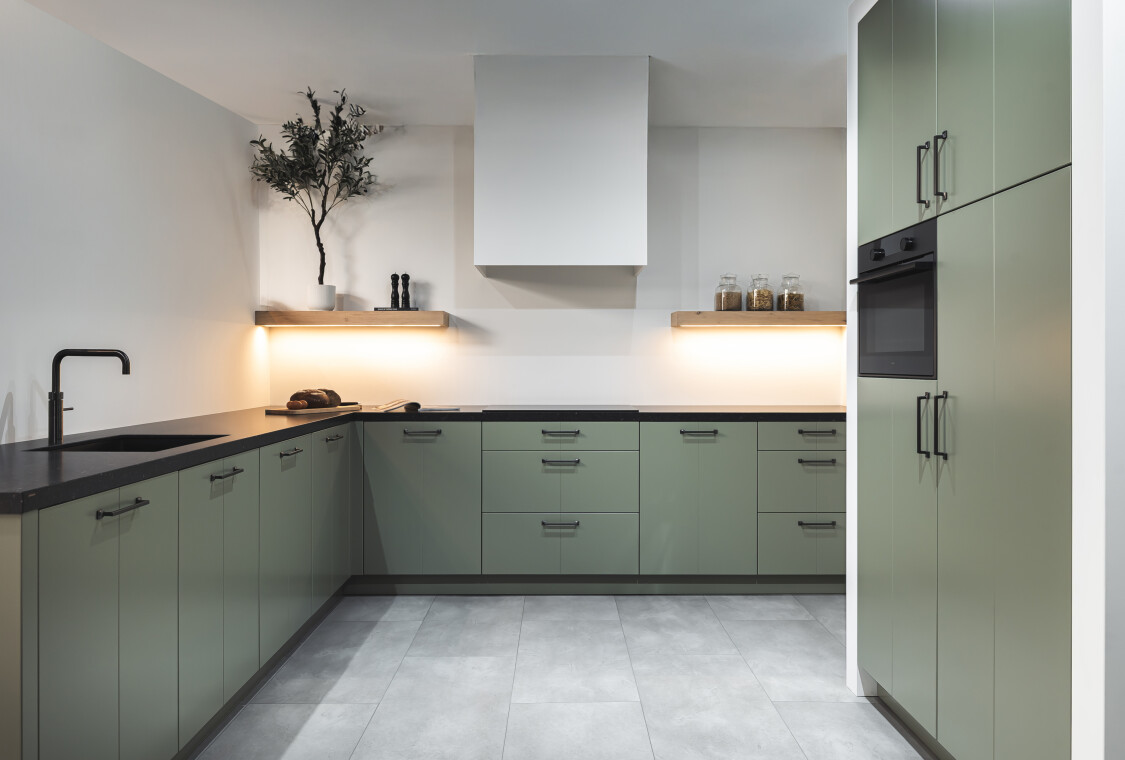 Groene maatwerk keuken